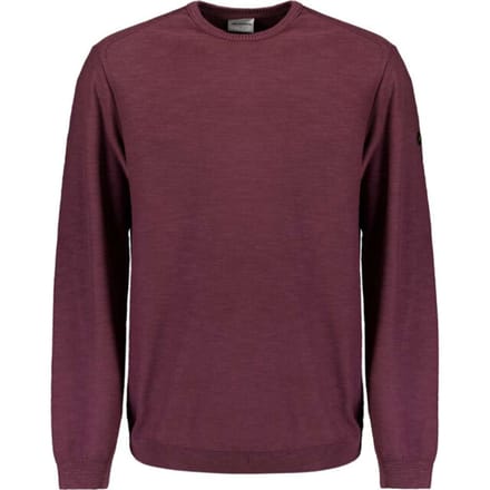 No Excess Pullover Crewneck Garment Dyed + Stone Washed Dark Wine Maat: M | Sweaters Outlet | Heren