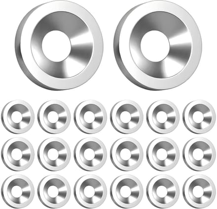 Set van 20 RVS Countersunk Ringmoeren M4 x 14 x 3mm voor Vlakke Schroeven en Bevestigingen