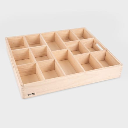 tickit® Houten Sorteren dienblad - 14-Compartimenten