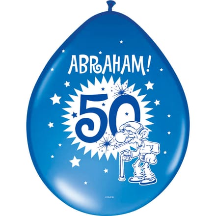 50 Jaar Abraham Knalfeest Ballonnen - 8 stuks