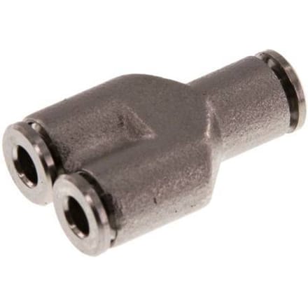 4mm Y-koppeling Messing Insteekfitting FKM