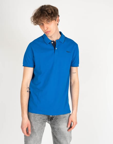 Pepe Jeans Poloshirt Lucas Mannen blauw