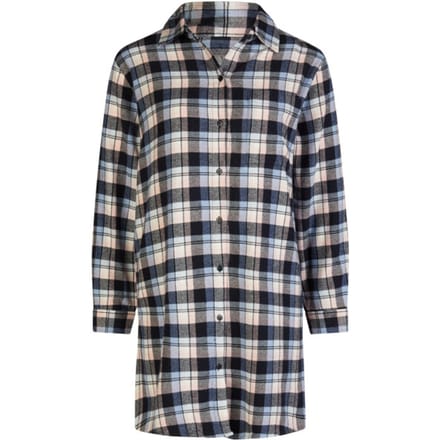 By Louise Dames Pyjama Nachthemd Lang Flanel Geruit Grijs/Roze - Maat M