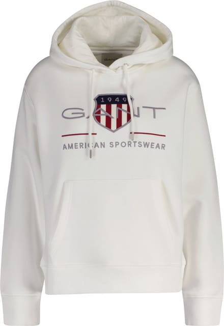 Gant Archive Shield Hoodie Wit XL Vrouw