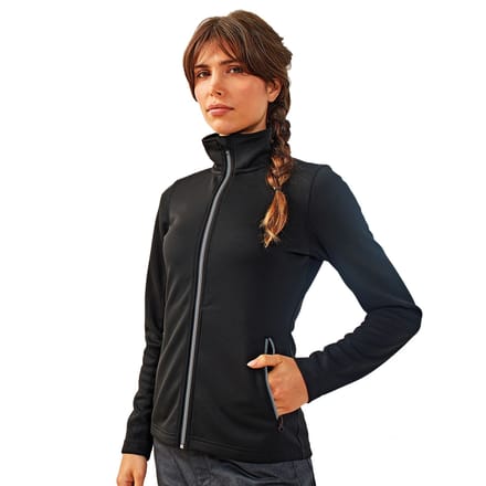Premier Dames/Dames Geverfd Sweat Jasje (Zwart)