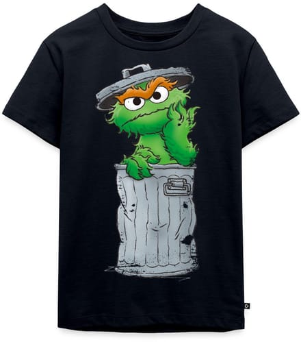 Sesamstraat Oscar Vuilnisbak Premium T Shirt Kinderen
