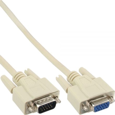 VGA monitor verlengkabel - CCS aders / beige - 3 meter