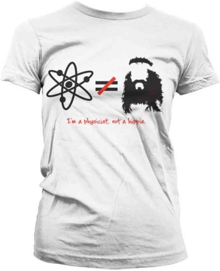 The Big Bang Theory Dames Tshirt -M- I'm A Physicist, Not A Hippie Wit