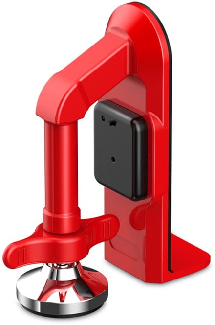 OKWISH Deurstoppers - Draagbare Deurbeschermer - Deurstopper met Beveiliging - Deurklem - Hotel Deurstopper - Rood