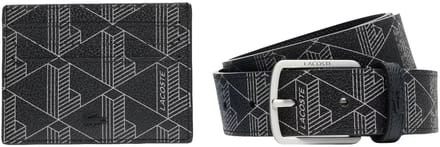 Lacoste The Blend Geschenkset - Creditcardhouder en riem (palm green, 110 cm)