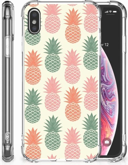Apple iPhone Xs Max Beschermhoes Ananas