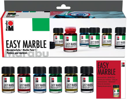 Marabu Easy Marble Starterset - 6 kleuren x 15 ml