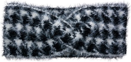 Clayre & Eef Hoofdband Vrouwen 10x22 cm Zwart Wit Synthetisch