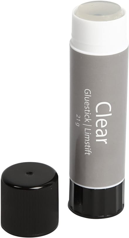 Transparante Lijmstift, rond, 21 gr, 1 stuk