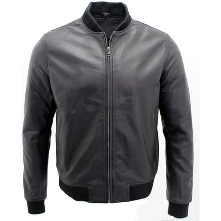 Varisty leren bomberjack