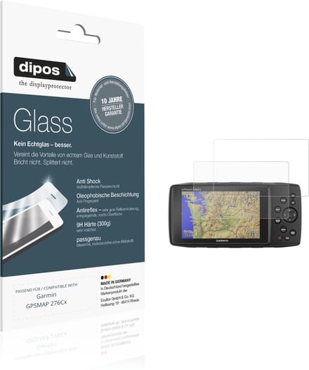 dipos – 2x Matte Pantserfolie geschikt voor Garmin GPSMAP 276Cx | 9H Screenprotector