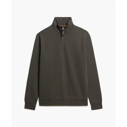 Superdry - Utility sweatshirt met logo en halve rits - Heren - Truien