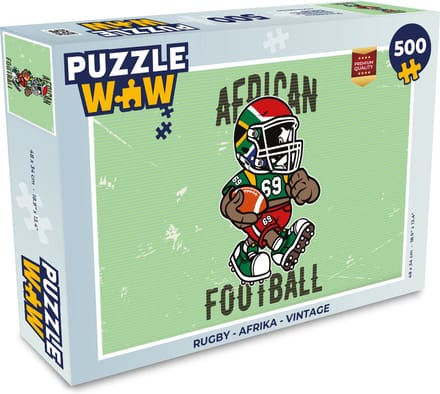 Puzzel Rugby - Afrika - Vintage - Legpuzzel - Puzzel 500 stukjes