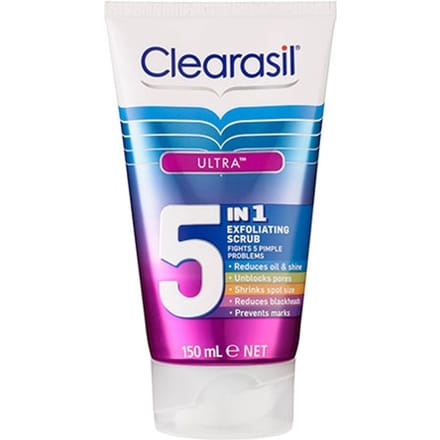 Clearasil Ultra 5in1 Exfoliating Scrub 150 ml