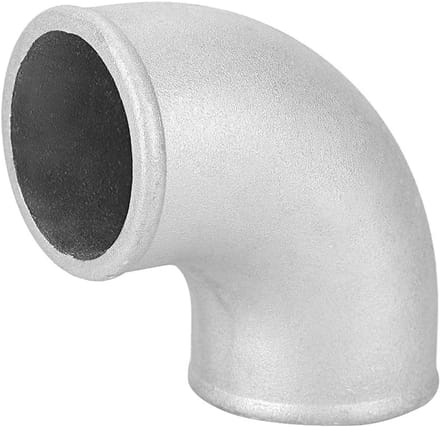 Gebogen luchtkoeler met 90° aluminium buisboog 2,5 inch