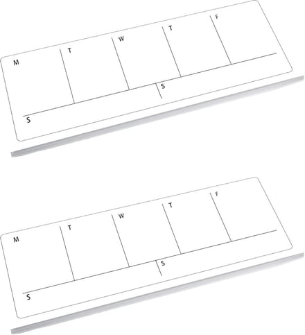 2-pack ongedateerde weekplanner kladblok 50 vellen per blok met kartonnen rugondersteuning
