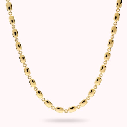 Bronzallure Polished Necklace With Rectangulari Links WSBZ02637Y.YG-41 Brons 42