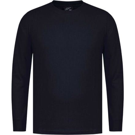 Fabric Heren Wafel T-shirt met lange mouwen (Zwart)