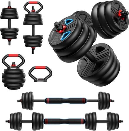 Halterset - Dumbbelset - Halterstang met Gewichten - Fitnessruimte