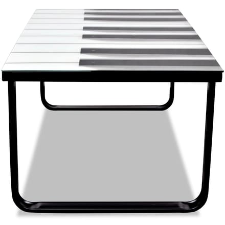 vidaXL - Salontafel - met - piano-print - glazen - tafelblad