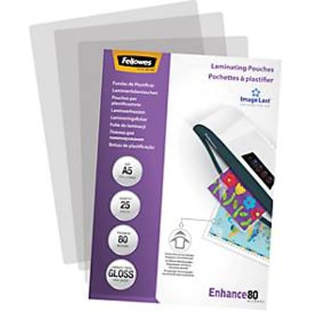 Fellowes lamineerfolie ImageLast, glanzend, A5, dikte 80 micron, 25 stuks