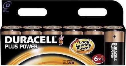 Duracell D Plus Power (6 pack)