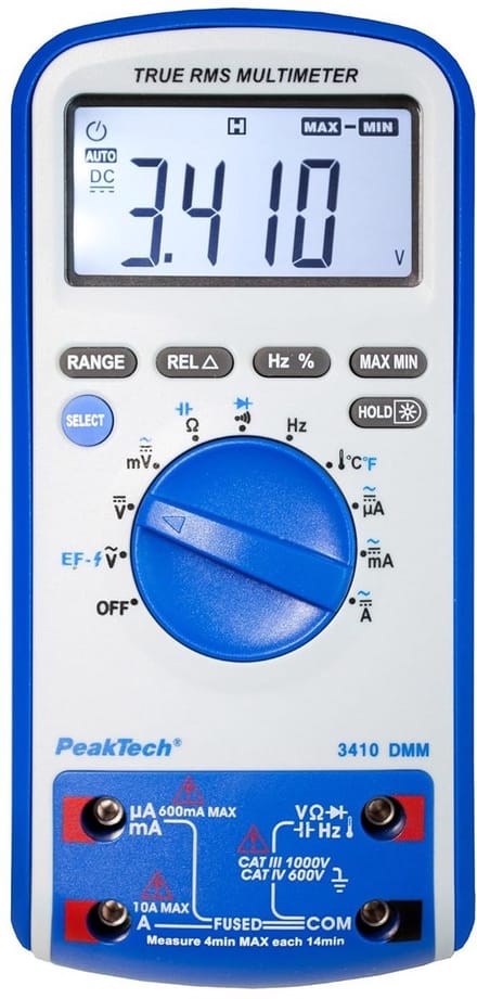 True RMS Digitale Multimeter met 6000 Counts, Temperatuurmeting en NCV