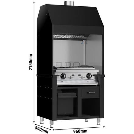 GGM Gastro Gasgrill BERLIN - 960mm - Schwarz
