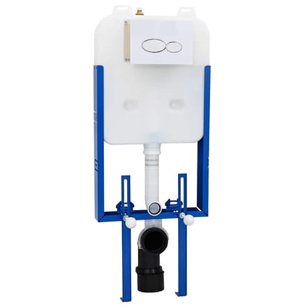vidaXL - Cistern - Frame - met - opslag - Wit - 50 - x - 8 - x - 131 - cm - Staal
