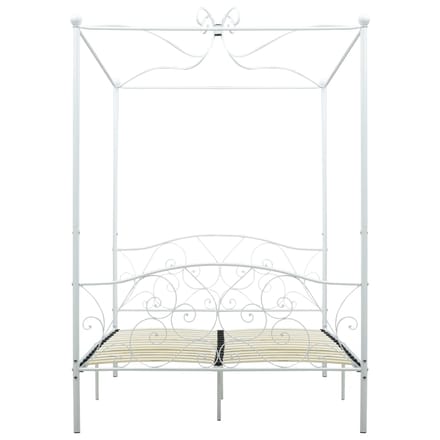 vidaXL - Hemelbedframe - metaal - wit - 120x200 - cm