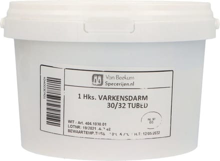 Van Beekum Specerijen - Varkensdarmen 30/32 (Hank 91,3 Meter) - 1 Stuk