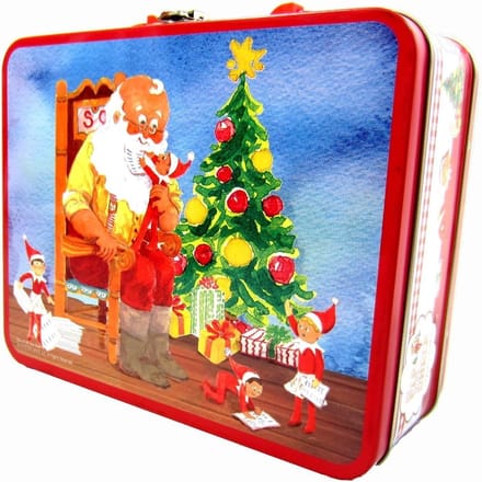 Puzzel Lunchbox - Kerstpuzzel - Kinderspel - Draagbaar ontwerp - 48 stukjes - Gemengde kleuren