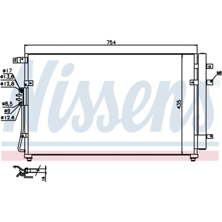Condensator, airconditioning NISSENS 940269