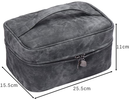 PU Cosmetic Storage Wash Bag – Grey