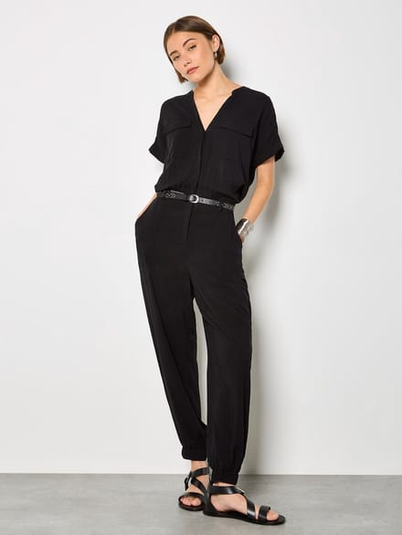 Zachte geweven jumpsuit