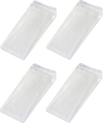 Benson Deurwig - 4x - flexibel rubber - 21 mm - stopper - transparant - deurstop