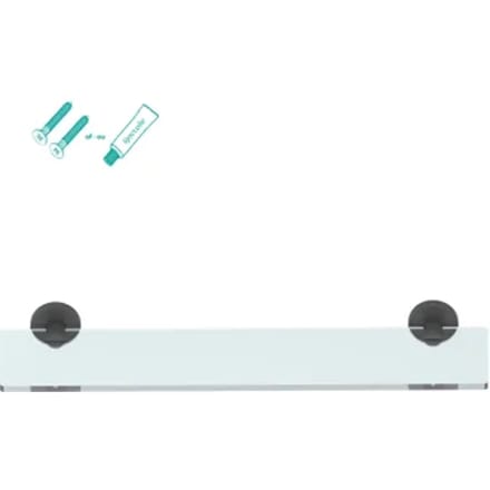 Aquavive Planchet - Geschilderd - Metaal - Muurbevestiging - Zwart - 58x15cm