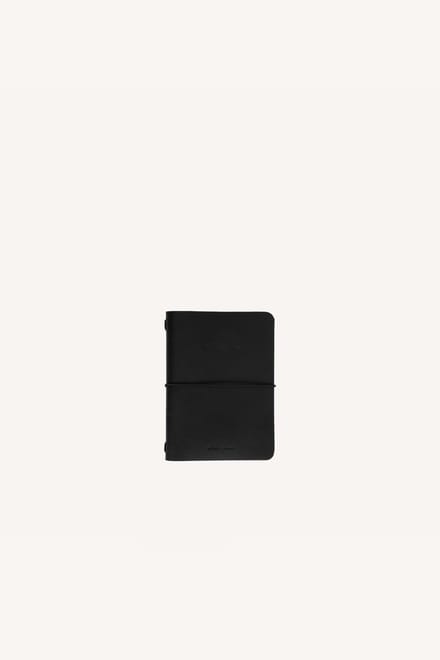 Monk and Anna - Notitieboek M | vegan leather | Zwart