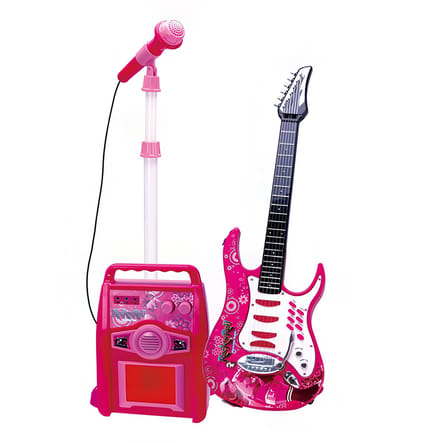 Guitaar met versterker en micro 1