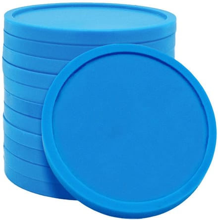 CombiCraft blanco plastic munt 26mm blauw - per 100 stuks