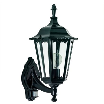 KS Verlichting wandlamp - Ancona - Staand - Bewegingssensor - Buitenlamp - Vierkant - E27 -Glas - Klassiek - Aluminium - Groen