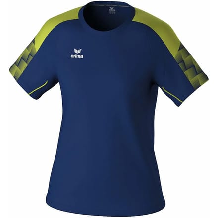 Erima Evo Star T-Shirt Dames - Marine / Geel | Maat: 38
