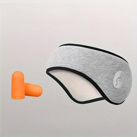 2-in-1 Oogmasker Geluidsdichte Oorkap met Super Sterke Geluidsreductie voor Slapen Snurken en Geluidspreventie grijs