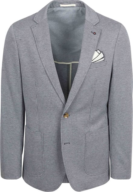Suitable Colbert Fame Houndstooth Donkerblauw (navy) - Maat 52 - Heren blazer