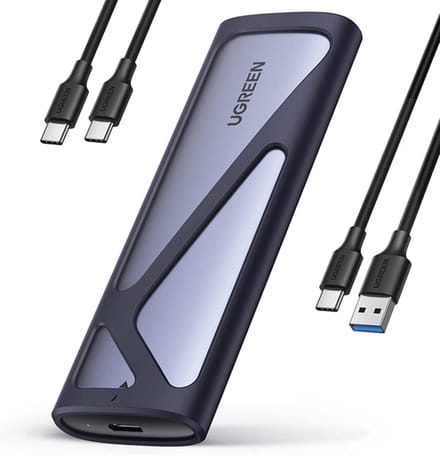 UGREEN - storage enclosure - 10 Gbps - M.2 Card (PCIe NVMe & SATA) - USB 3.2 (Gen 2)
